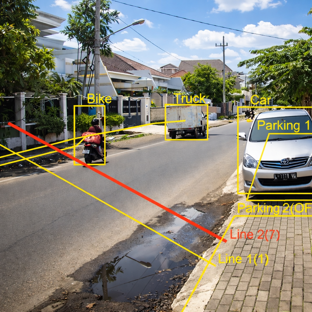 Street camera with detection overlays